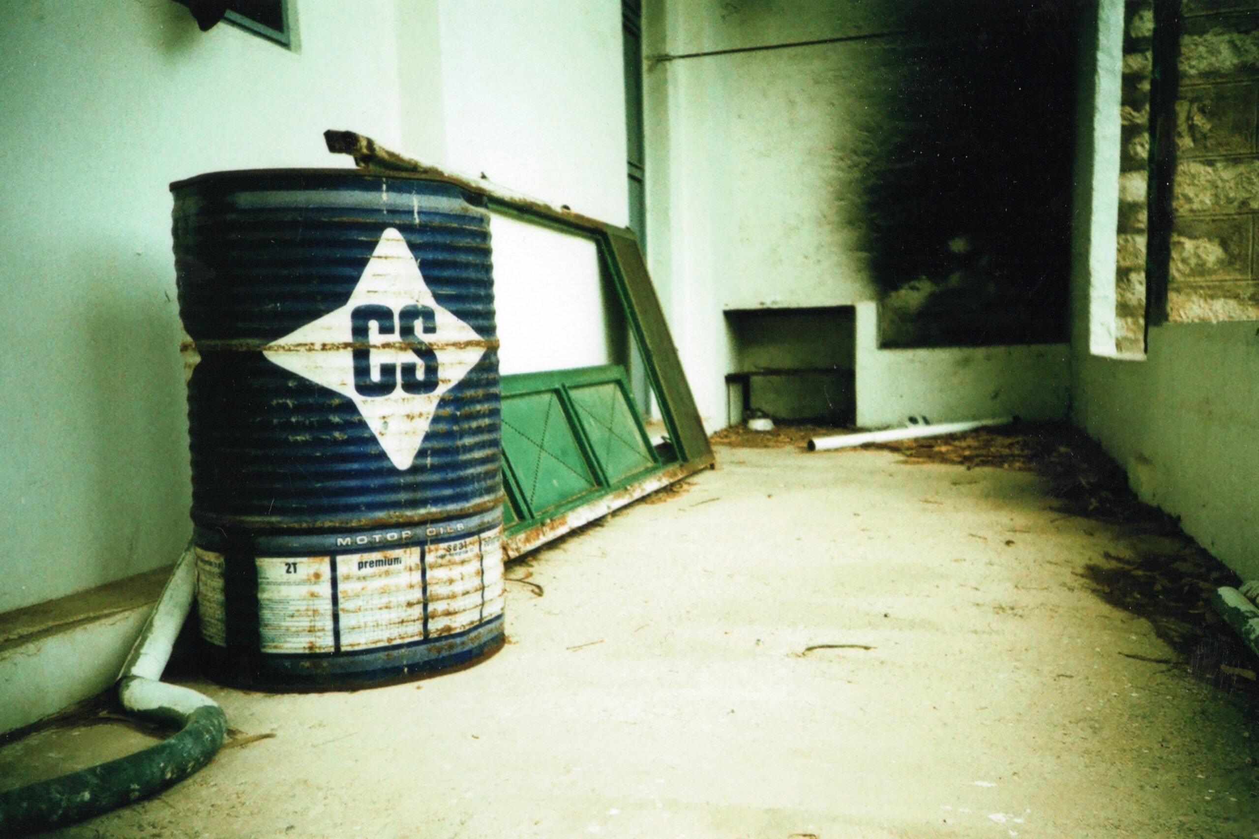 abandoned drum of hazardous waste.