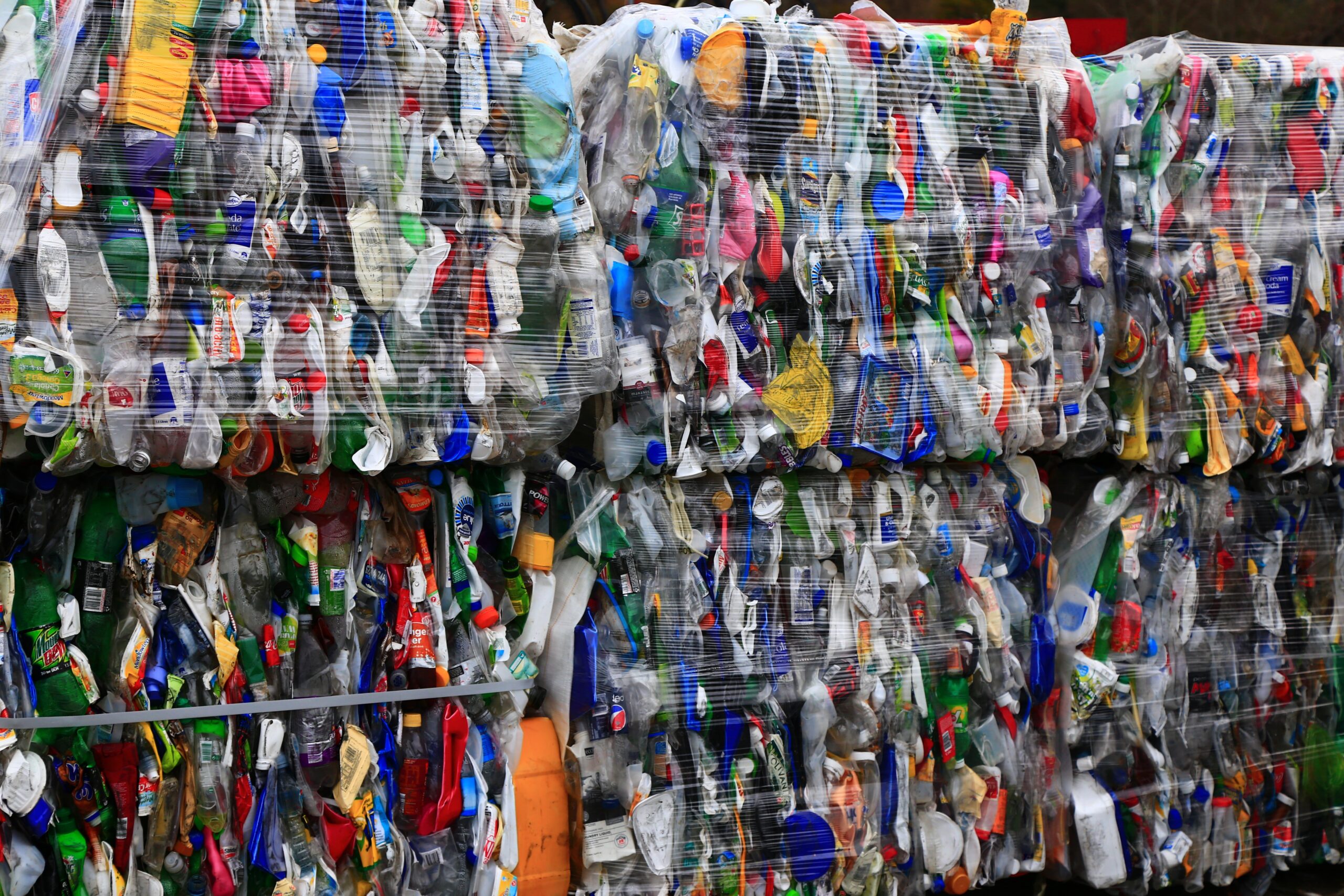 bales of plastic at MRF.